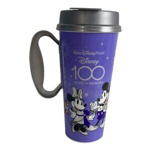 Walt Disney World 100 Years of Wonder Purple Tumbler Drinking Mug Whirly Drink
